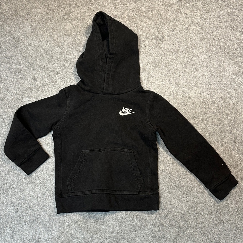 Nike Sportswear Pullover Hoodie 3T Black Cotton Fleece